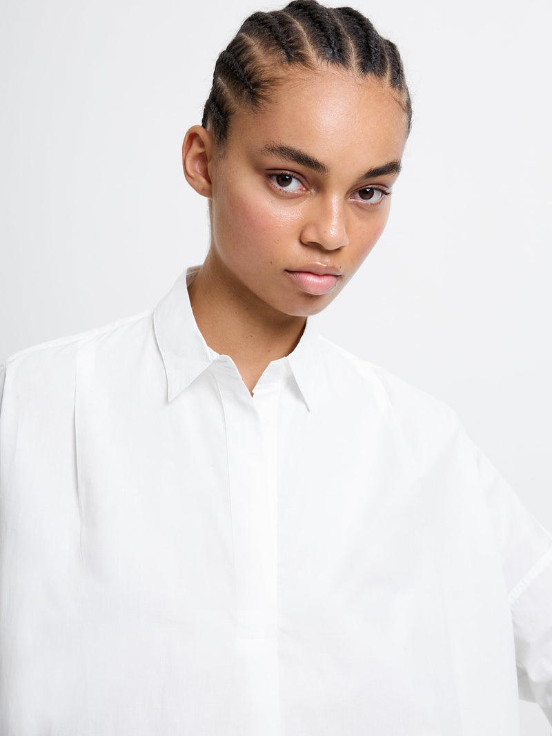 Long Sleeve Poplin Popover Shirt
