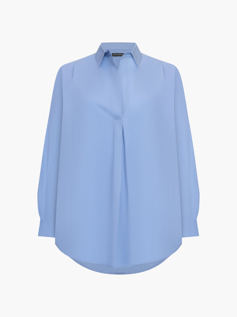 Long Sleeve Poplin Popover Shirt