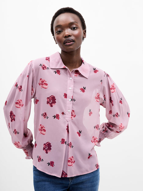 Ella Rose Georgette Long Sleeve Shirt