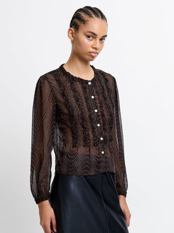 Grace Ruffle Long Sleeve Top