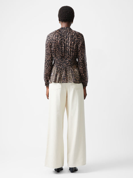Emina Chiffon Leopard Print Top