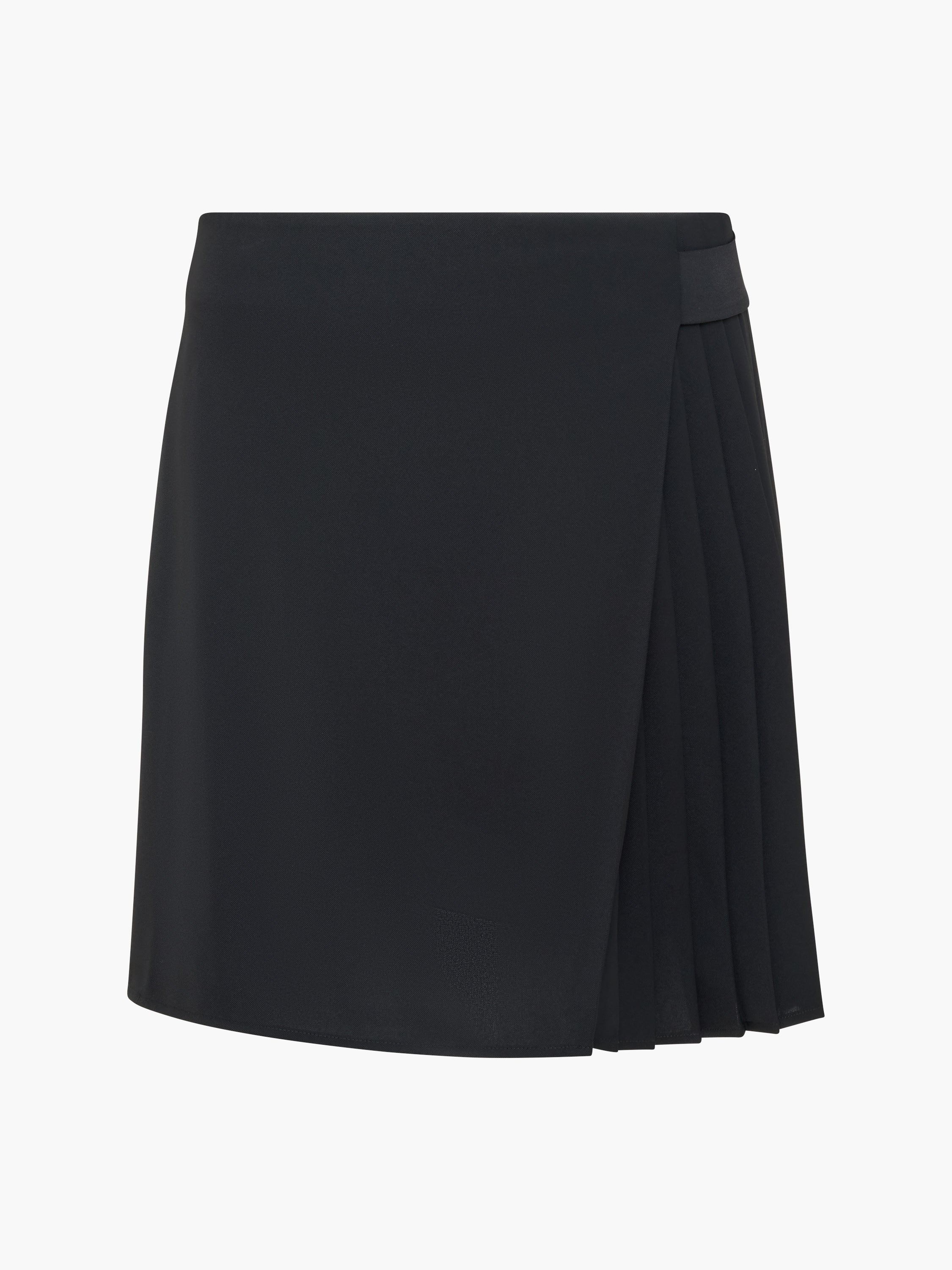 Vinnie Tailored Black Pleated Mini Skirt