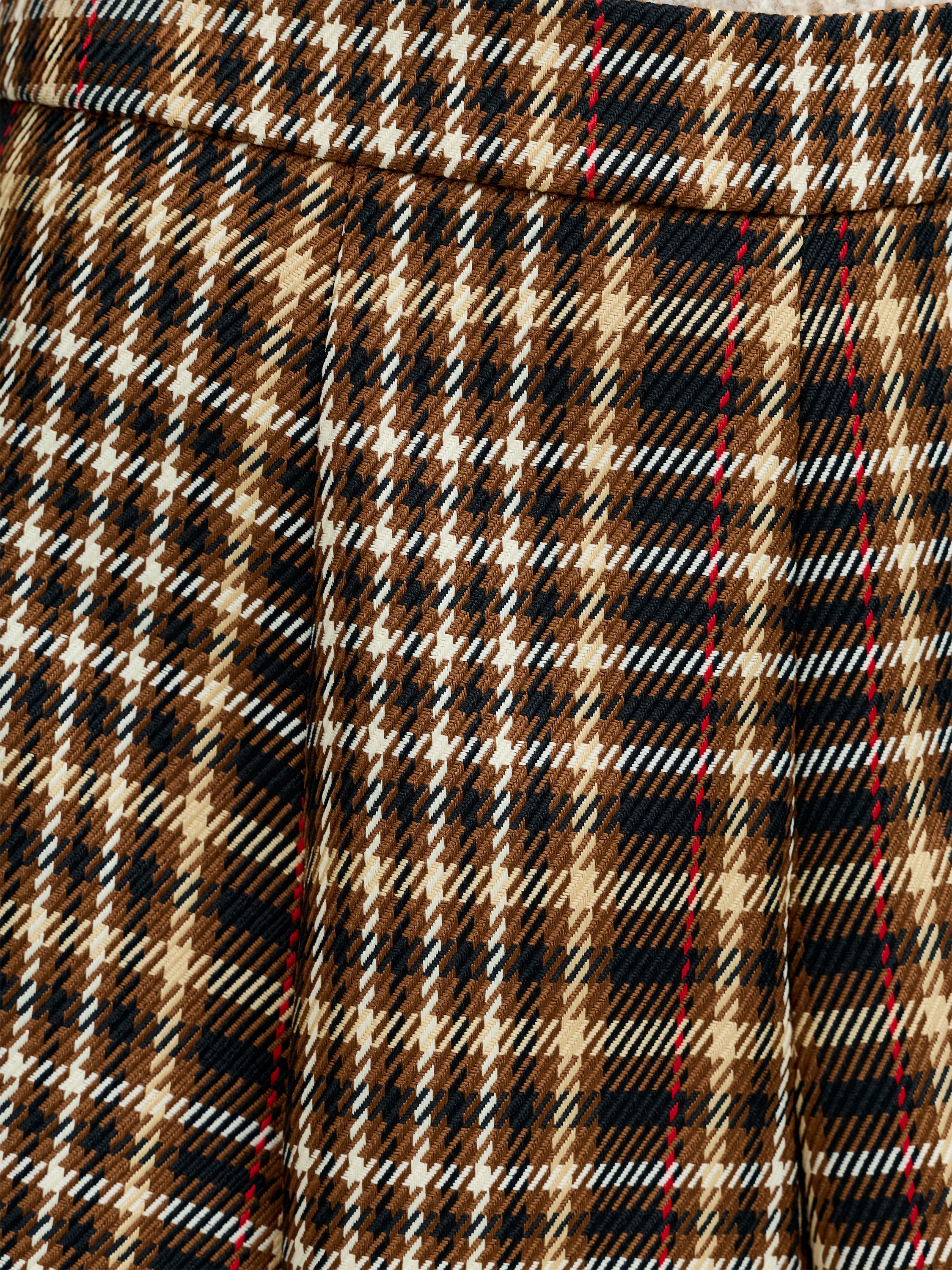 Tasha Brown Checked Mini Skirt