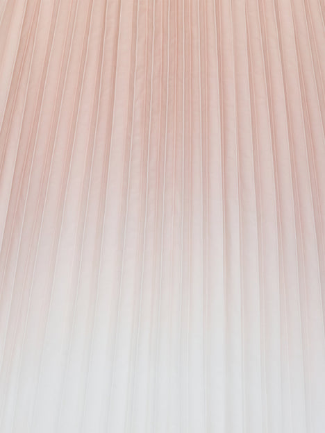 Cadie Crepe Light Ombre Pleated Midi Skirt