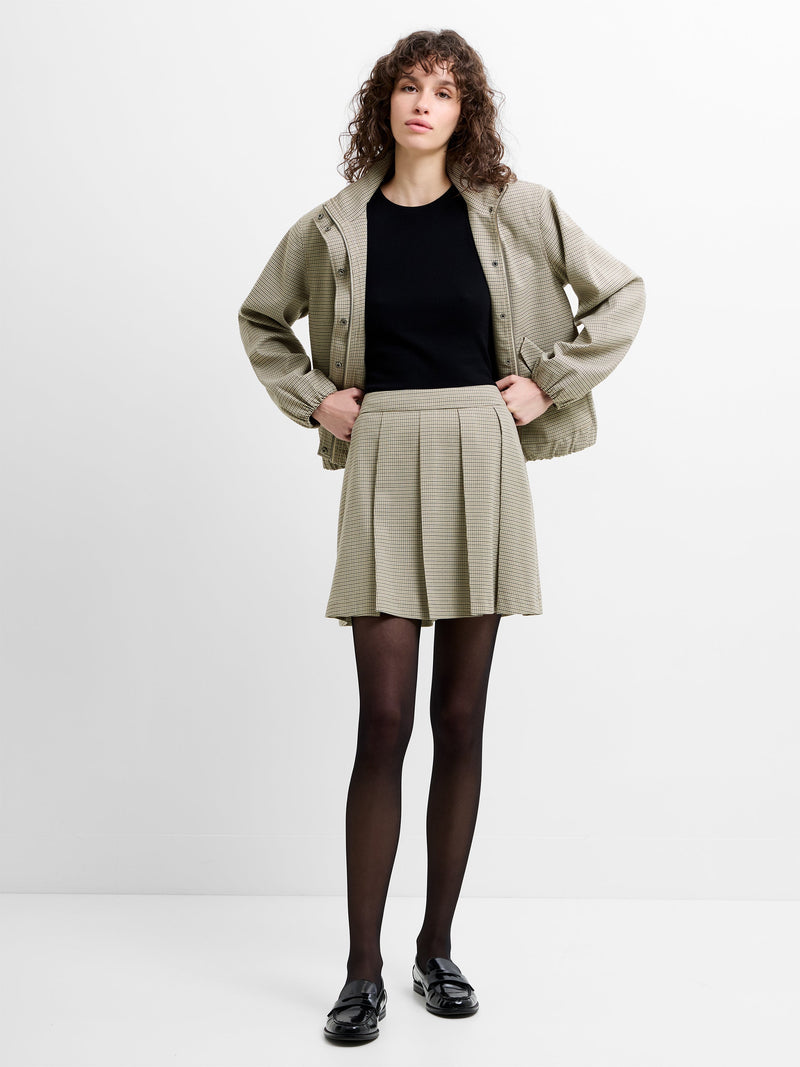 Shayla Prince of Wales Check Pleated Mini Skirt