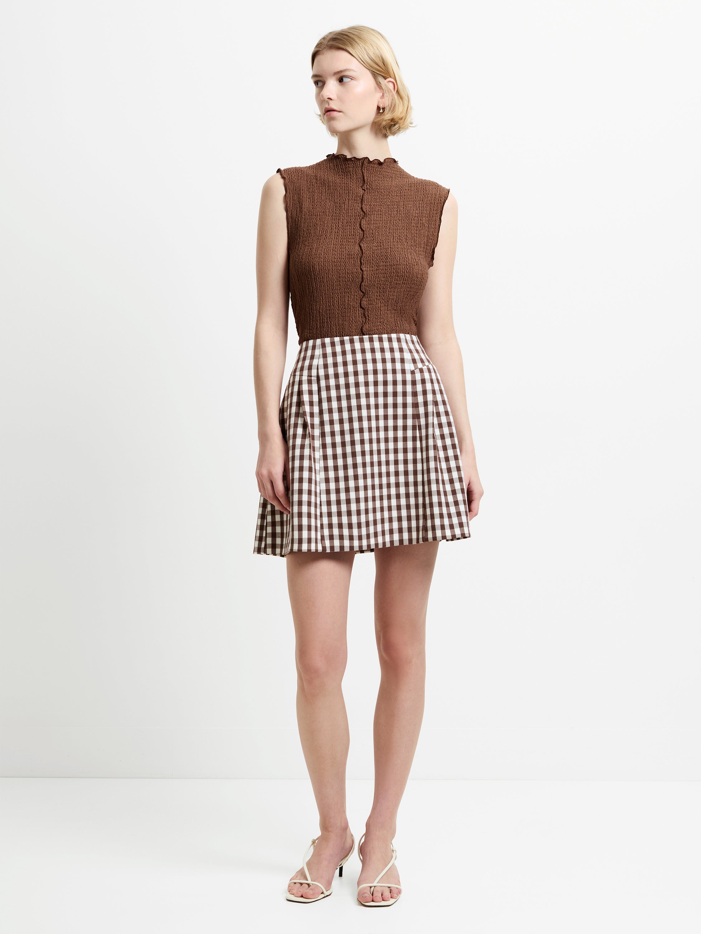 Lexi Tailored Gingham Mini Skirt