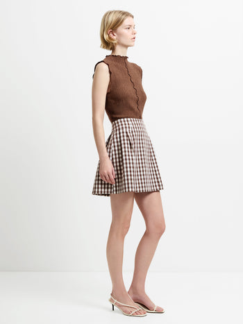 Lexi Tailored Gingham Mini Skirt