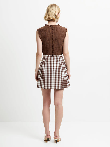 Lexi Tailored Gingham Mini Skirt