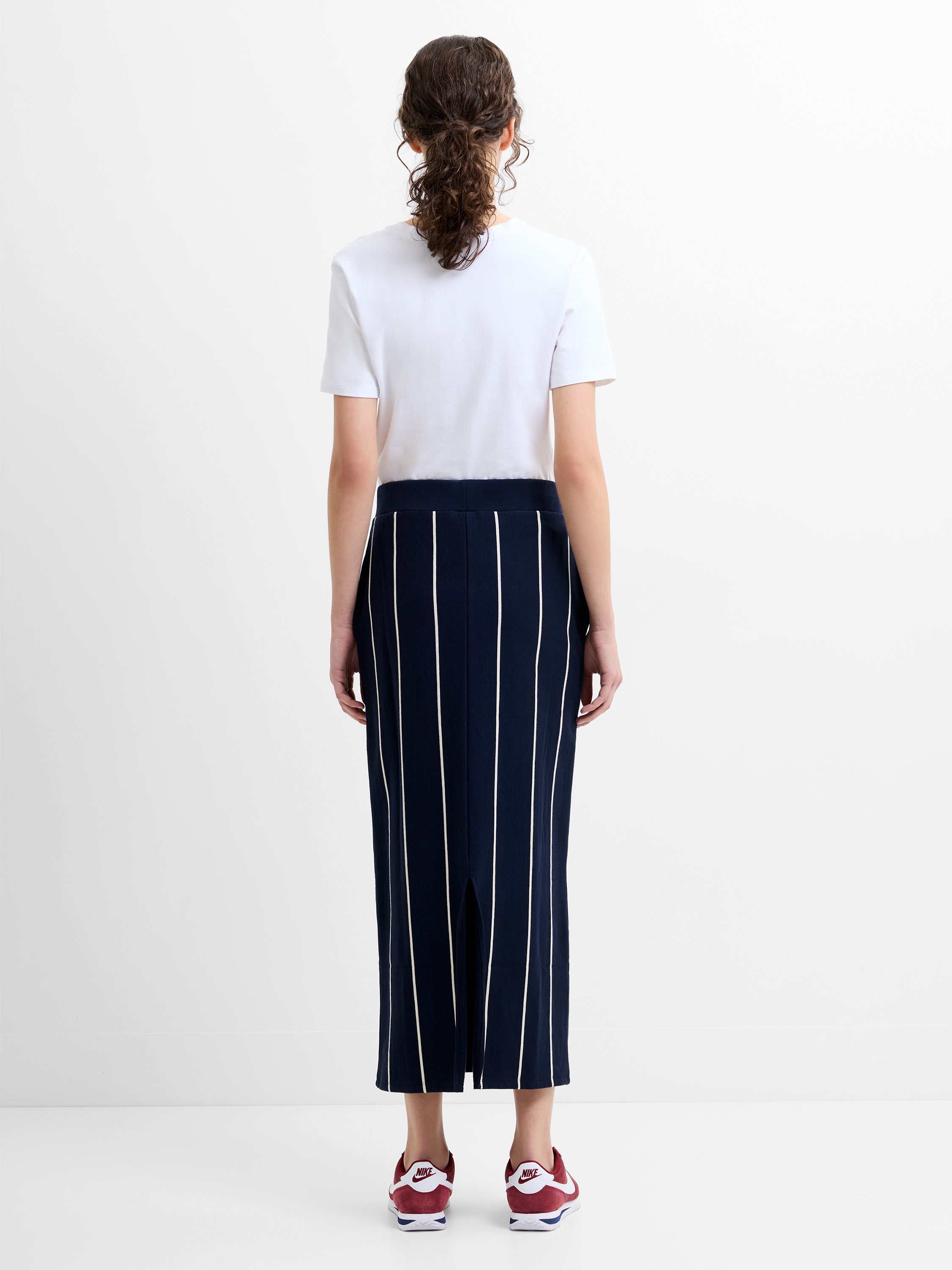 Sunday Sweat Striped Midi Skirt