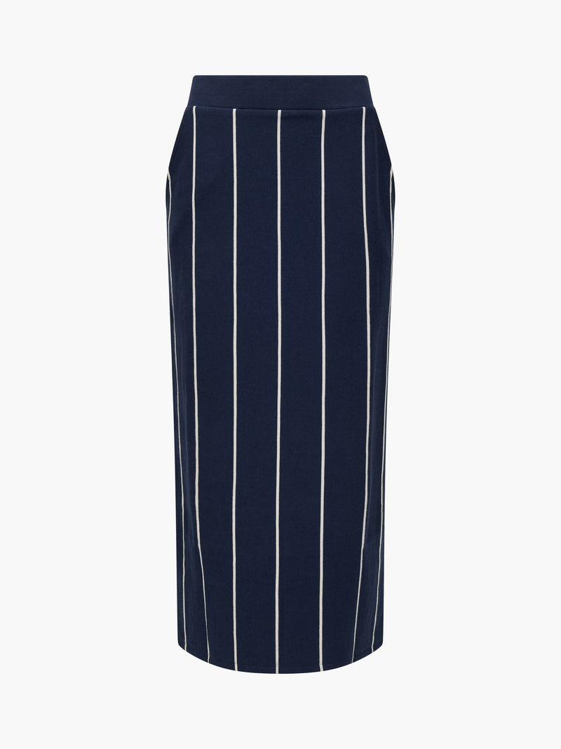 Sunday Sweat Striped Midi Skirt