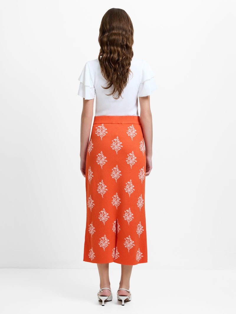Imelda Ditsy Floral Knit Midi Skirt