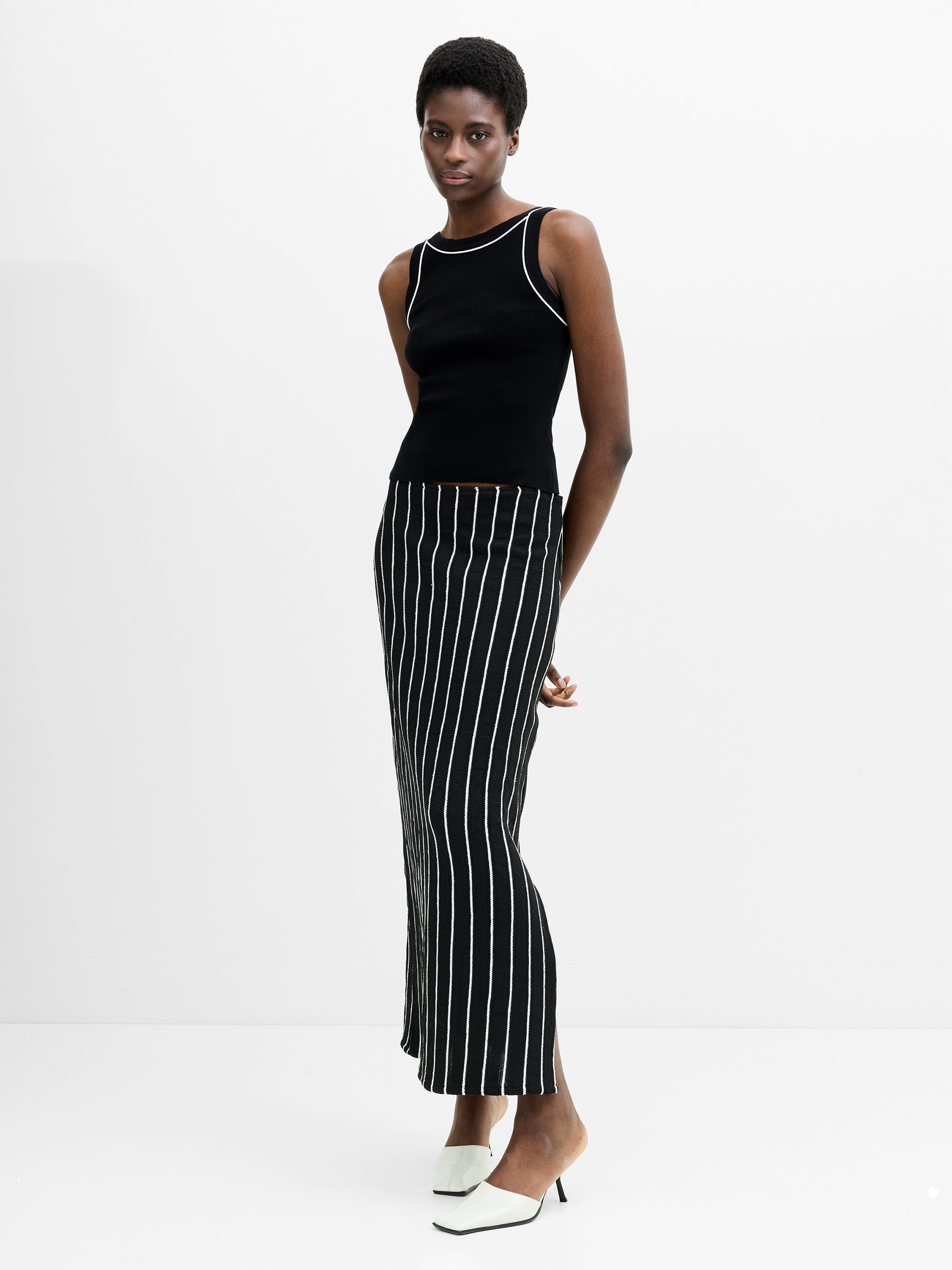 Windsor Crochet Striped Maxi Skirt