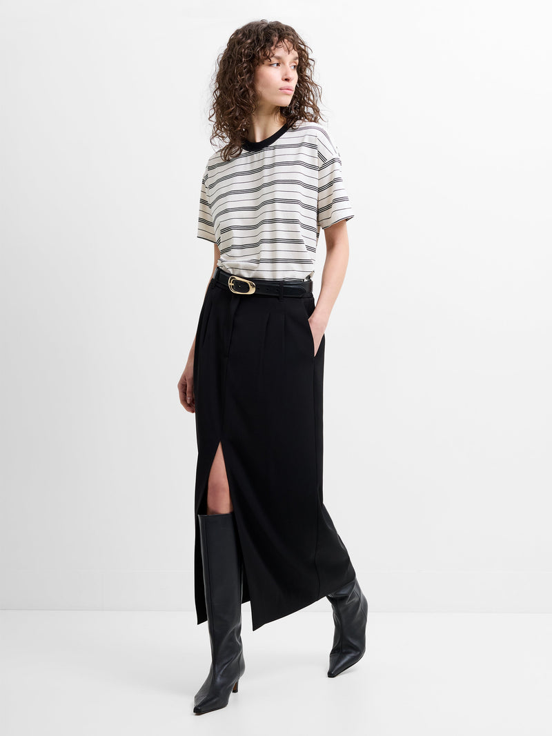 Harry Tailored Front Slit Midi Skirt