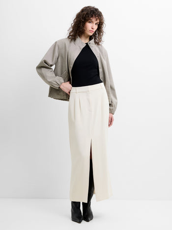 Harry Suiting Slit Midi Skirt