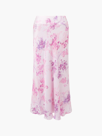 Elyria Oona Satin Midi Skirt