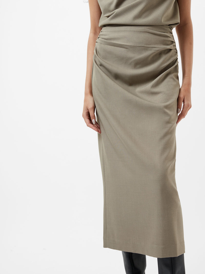 Imola Ruched Midi Skirt