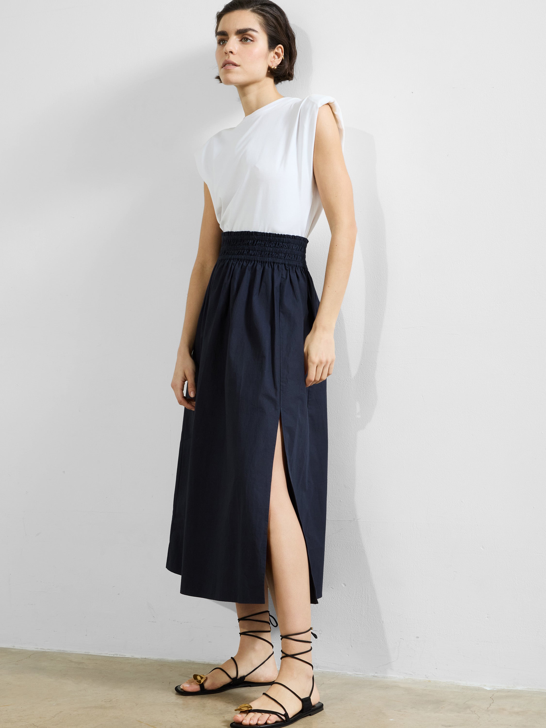 Barletta Poplin Square Skirt