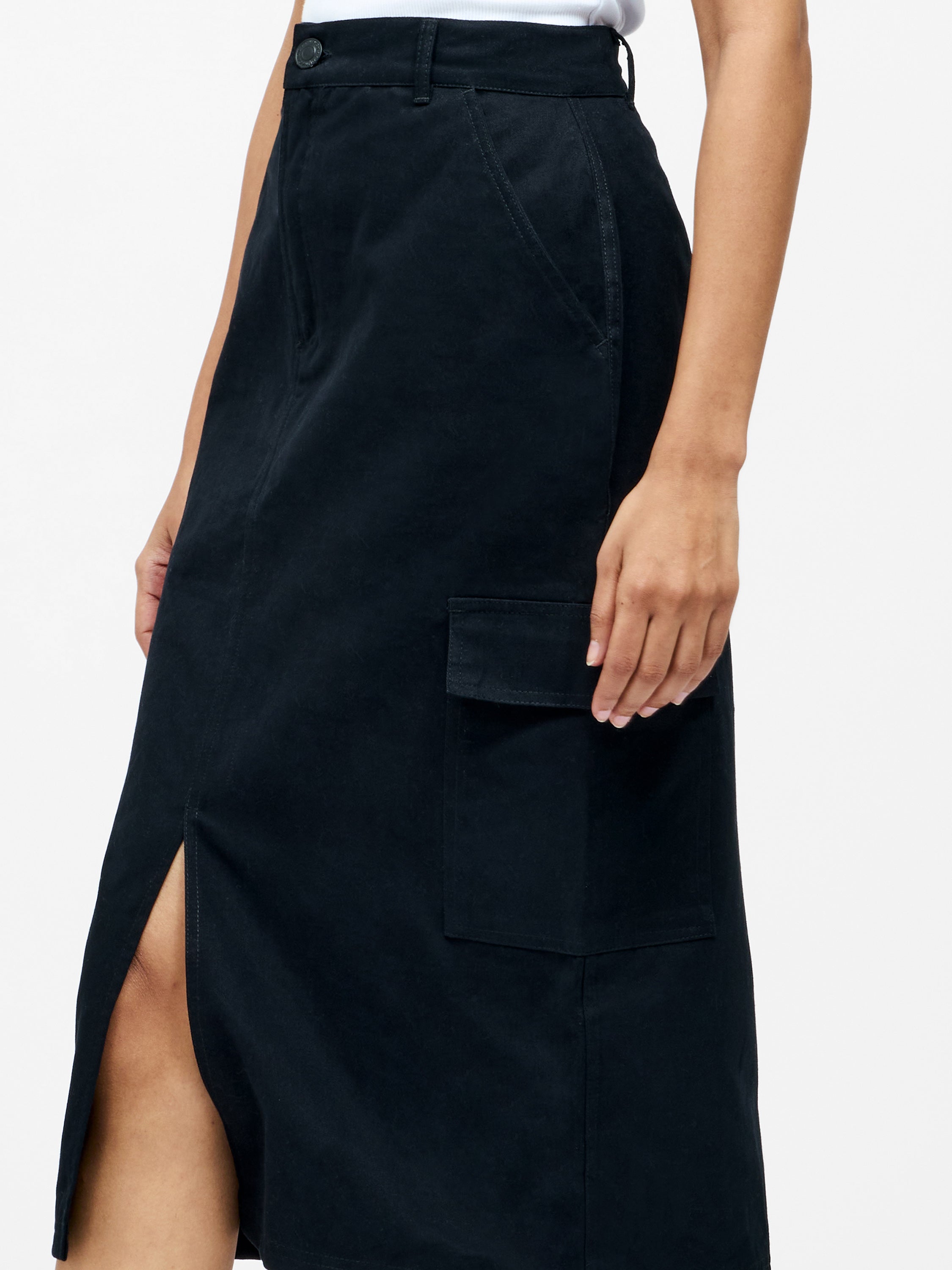 Cargo Midi Skirt Black French Connection EU