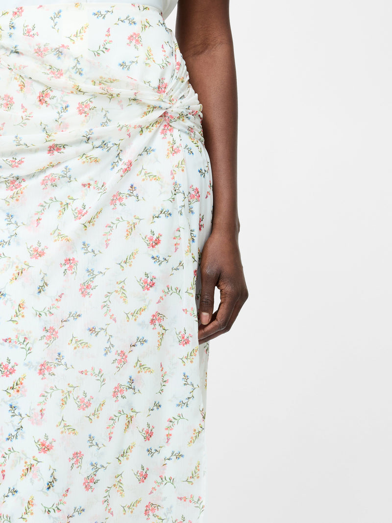 Floriana Crinkle Midi Skirt