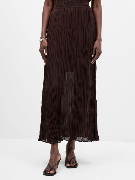Saylor Pleated Overlay Maxi Skirt
