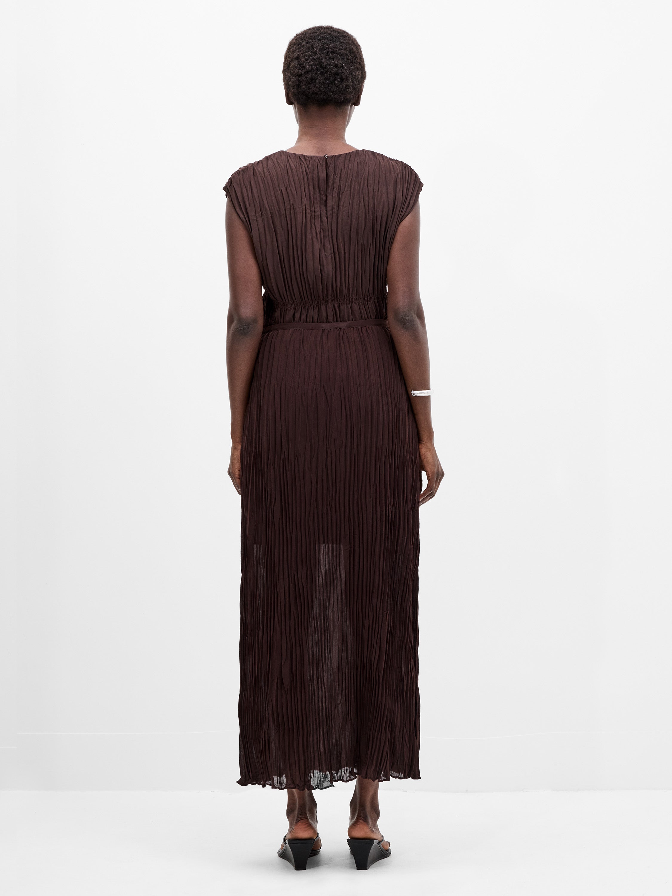 Saylor Pleated Overlay Maxi Skirt