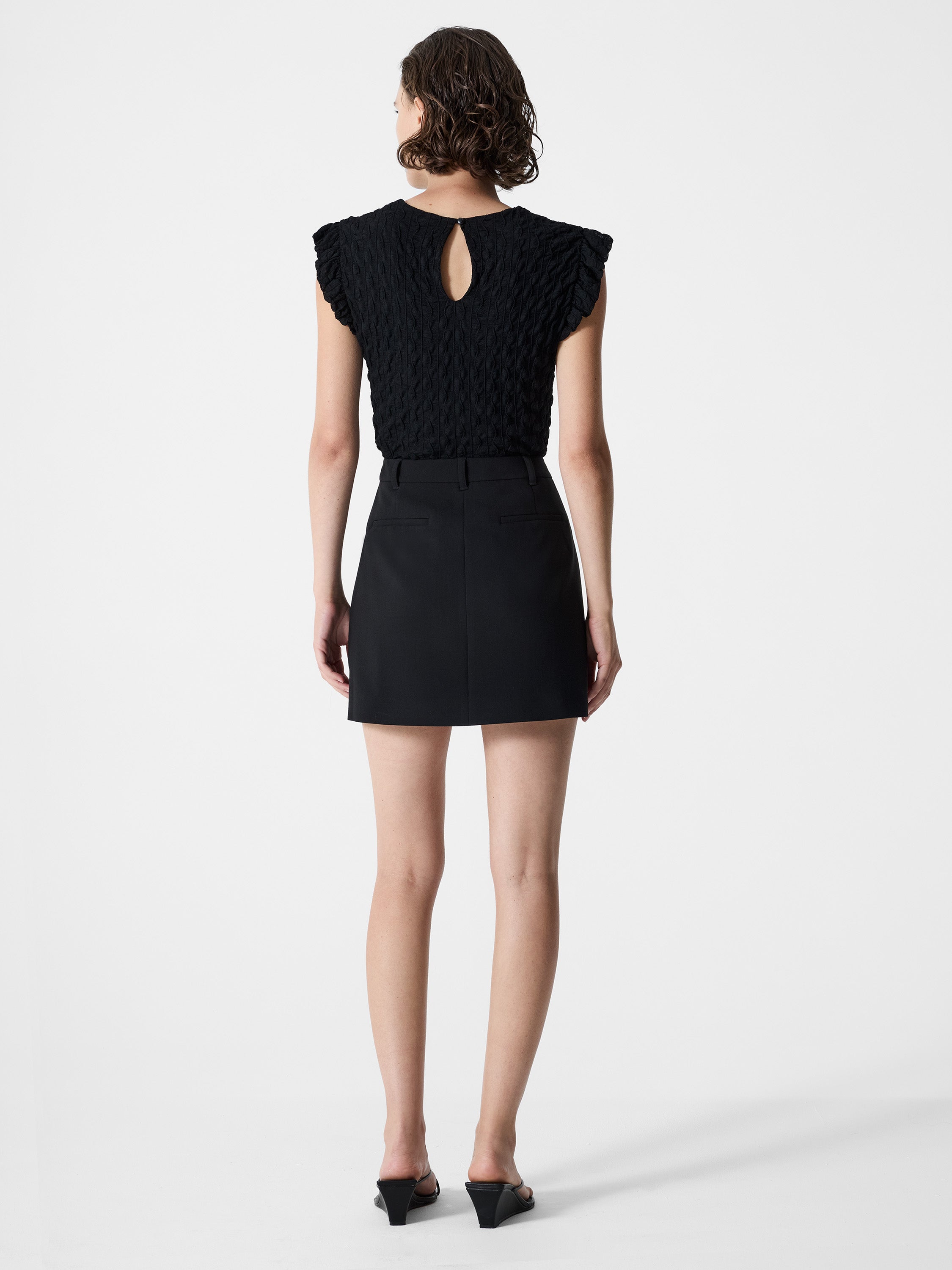 Azra Twill Mini Skirt