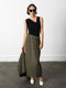 Niri Plisse Column Maxi Skirt