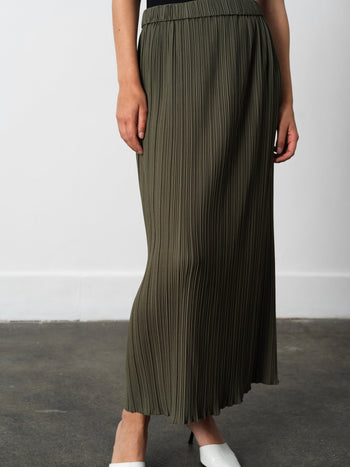 Niri Plisse Column Maxi Skirt