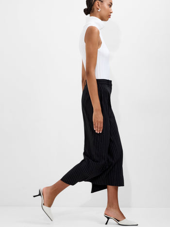 Morgan Tailored Pinstripe Midi Skirt