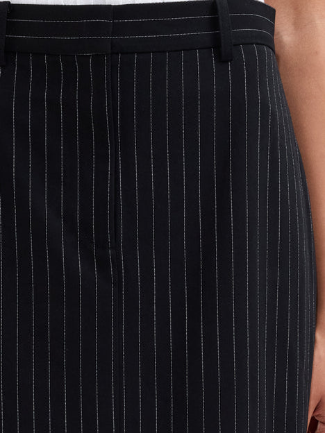 Morgan Tailored Pinstripe Midi Skirt