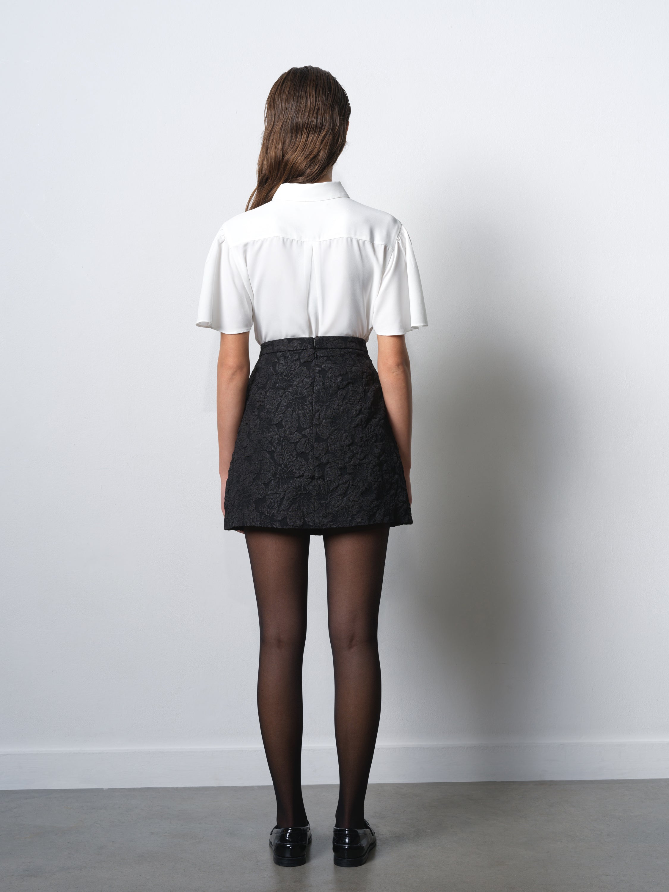 Sharon Jacquard Bow Mini Skirt
