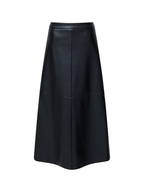 Crolenda PU Midi Skirt