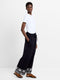 Alissa Cotton Embroidered Hem Trousers