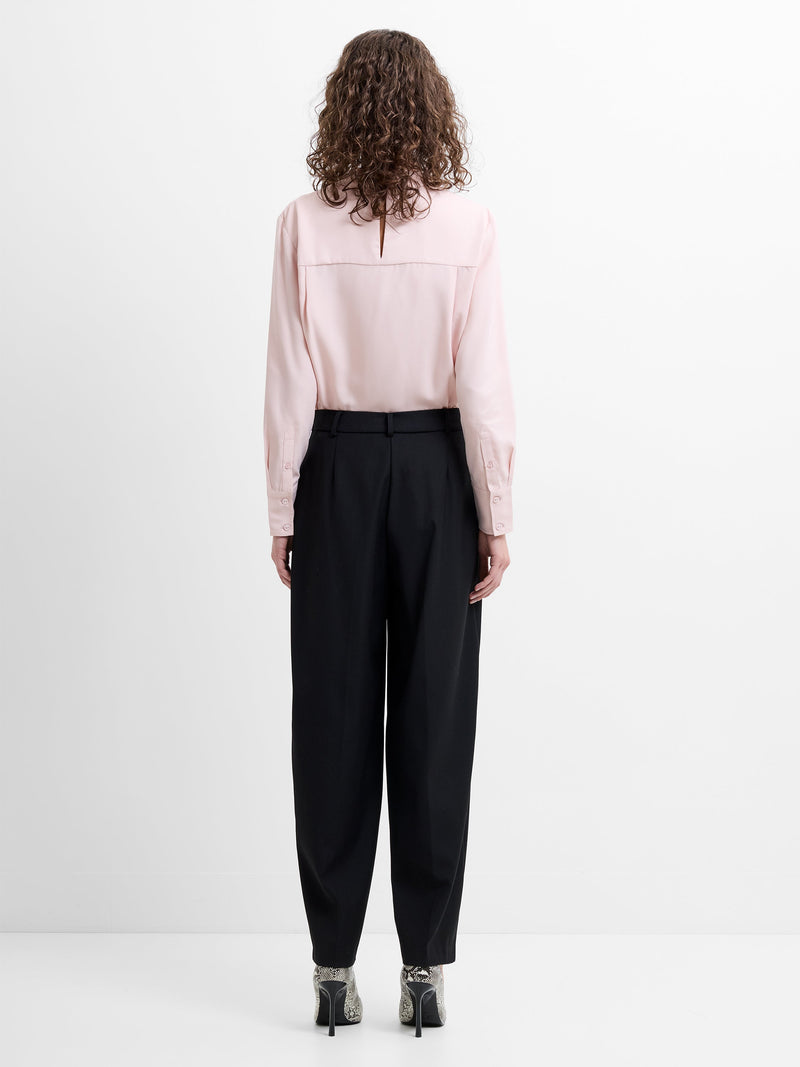 Netta Tailored Barrel Leg Pleated Trousers