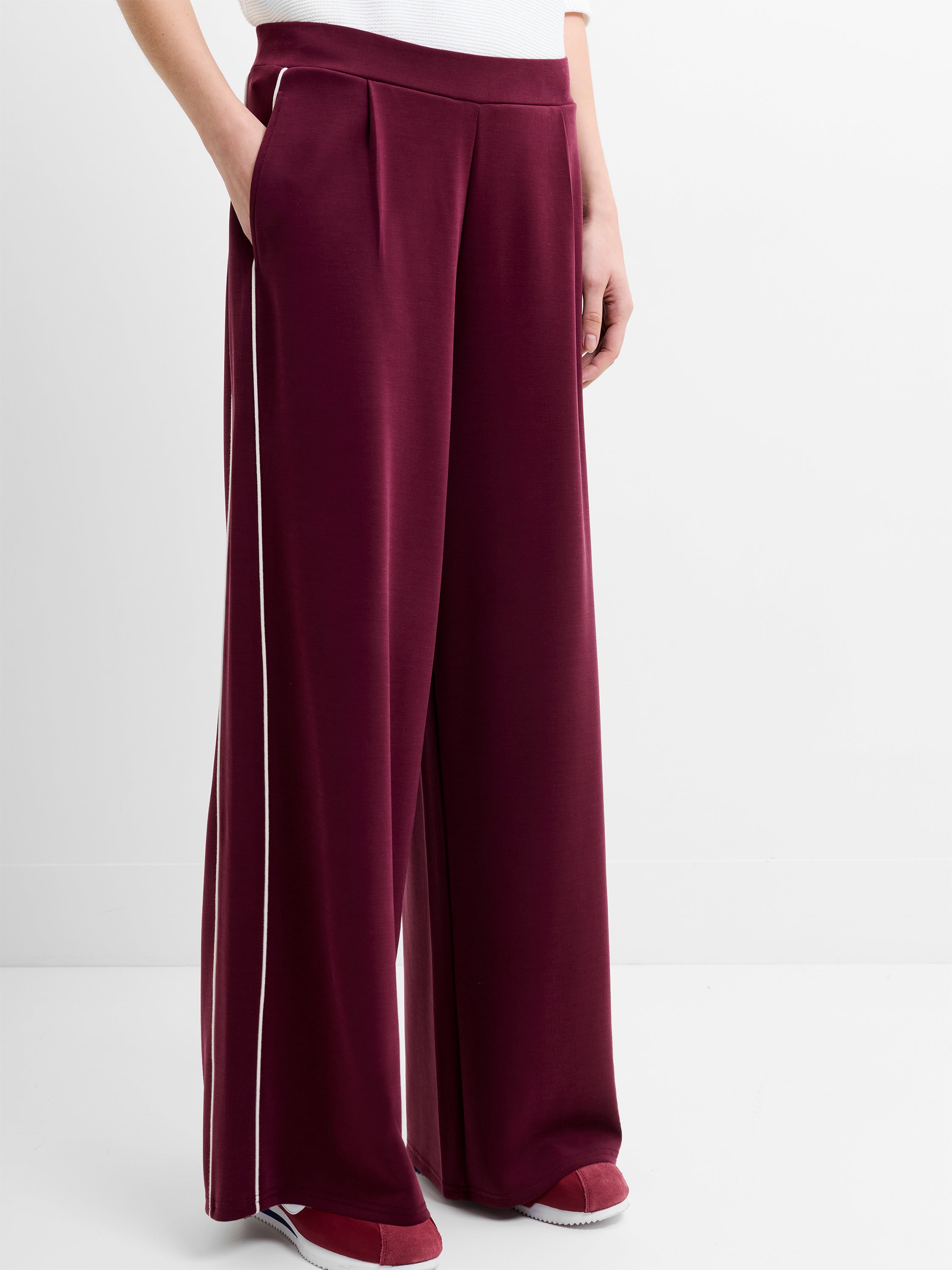 Wren Side Piping Wide Leg Trousers