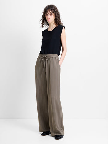 Erma Pinstripe Wide Leg Trousers