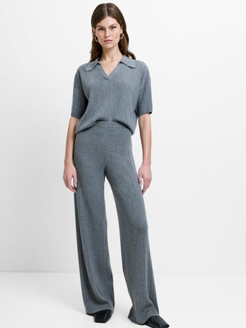 Javier Knit Wide Leg Trousers