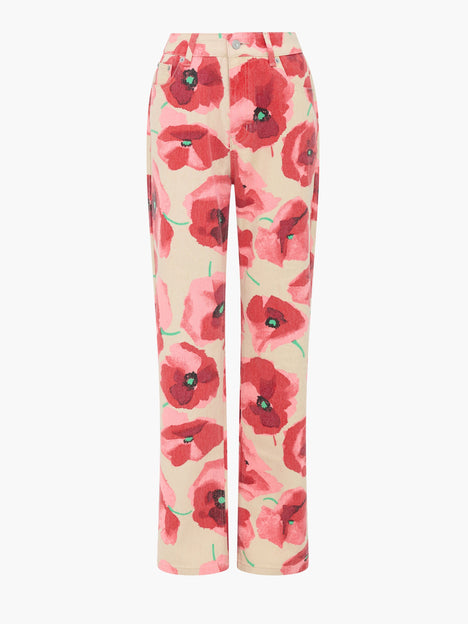 Poppy Dallas Printed Denim Wide Leg Jeans