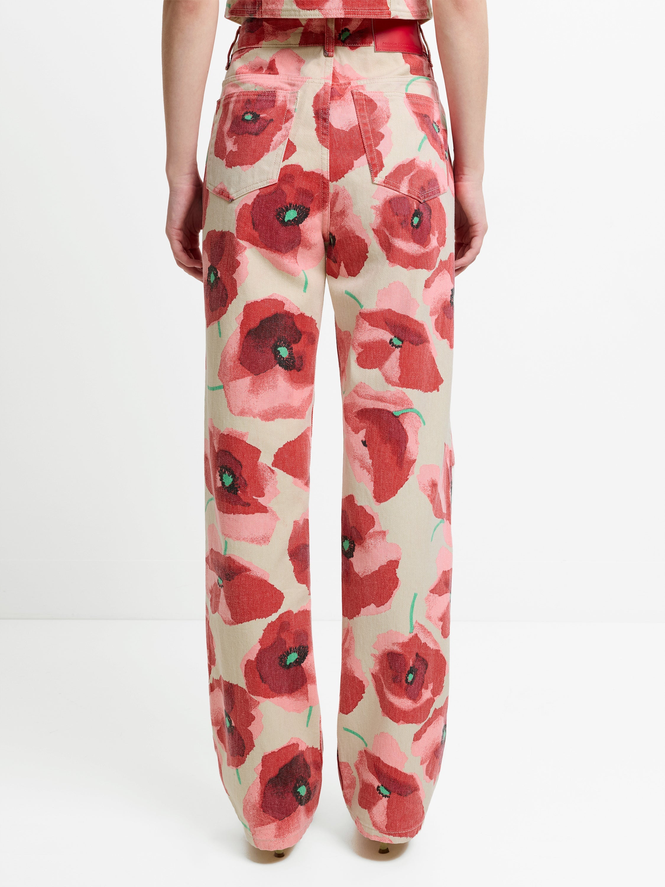 Poppy Dallas Printed Denim Wide Leg Jeans