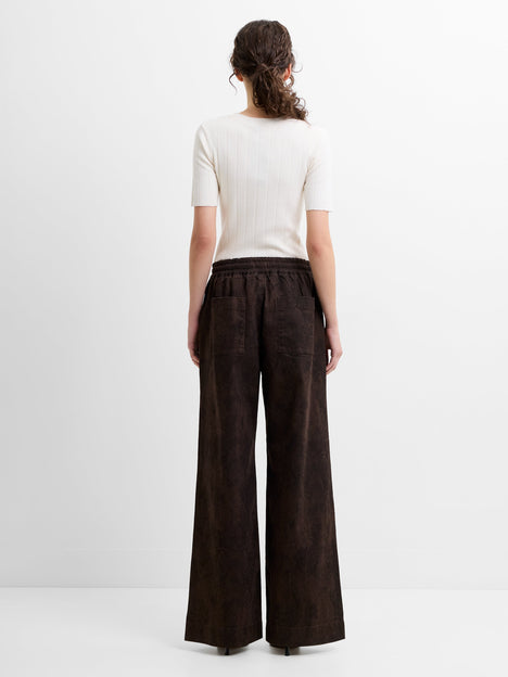 Arden Denim Snake Straight Leg Trousers