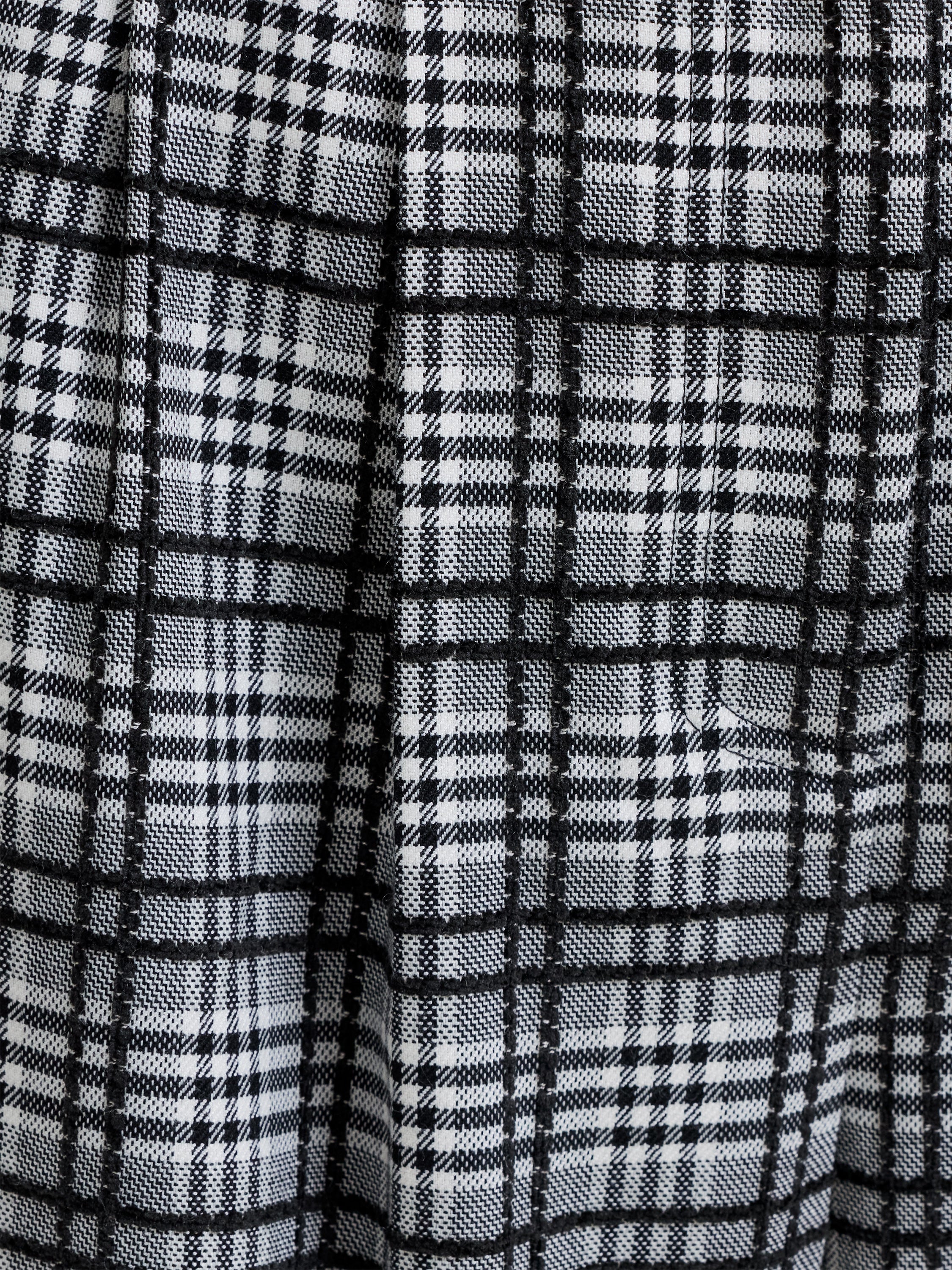 Kira Checks Wide Leg Pleated Trousers