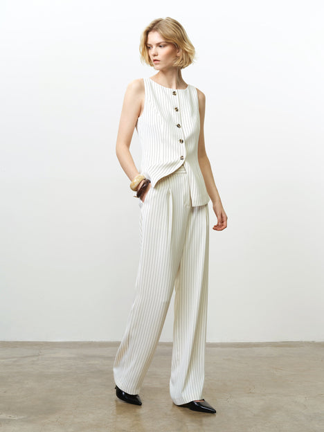 Vinnie Pinstripe Wide Leg Trousers