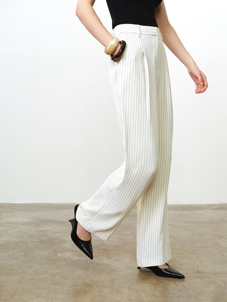 Vinnie Pinstripe Wide Leg Trousers