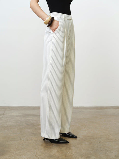 Vinnie Pinstripe Wide Leg Trousers