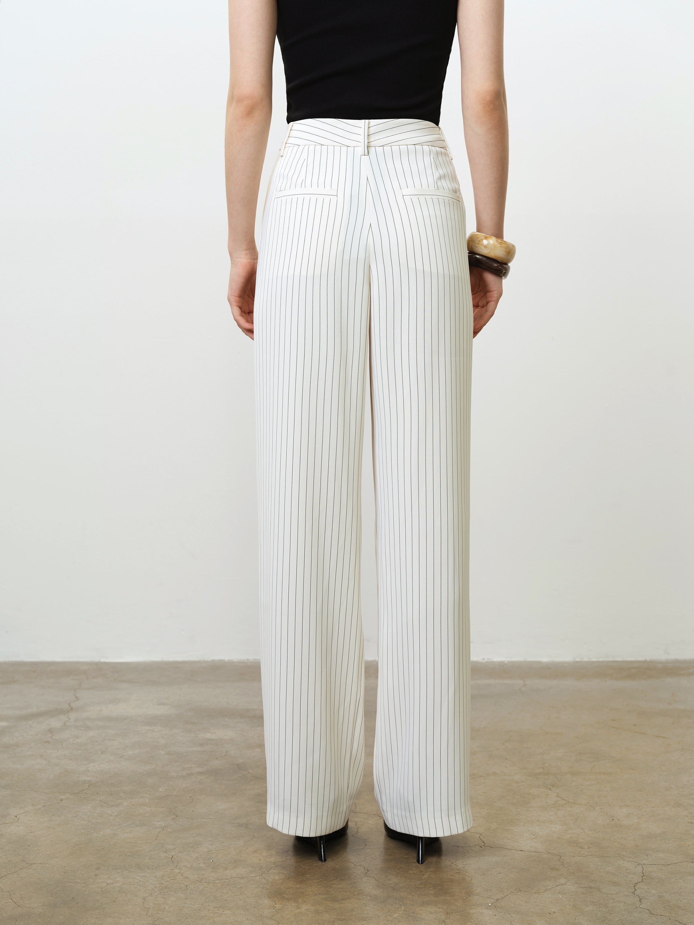 Vinnie Pinstripe Wide Leg Trousers