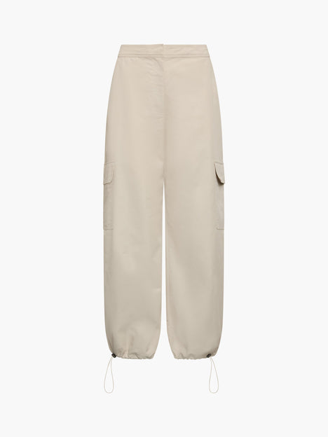 Saira Neutral Utility Cargo Trousers