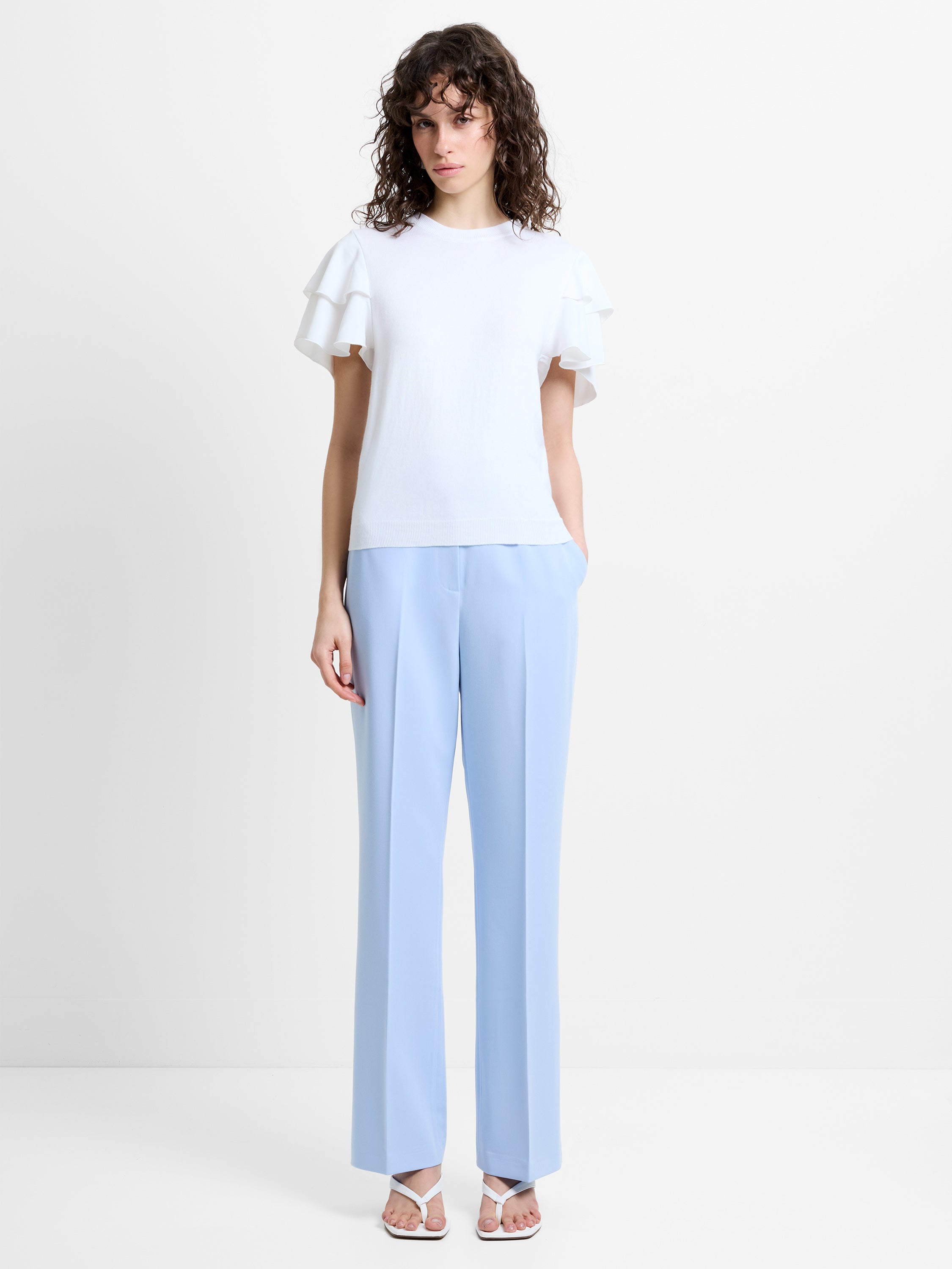 Sammie Tailored Light Blue Straight Leg Trousers