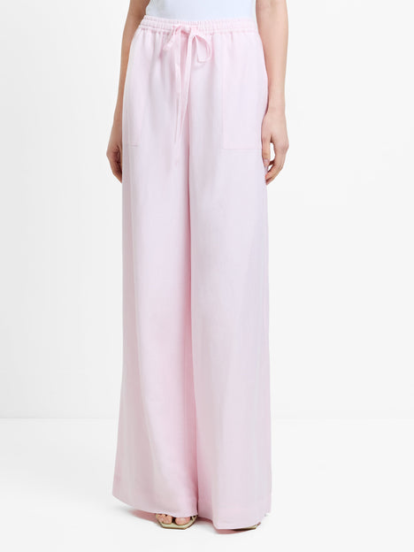 Cooper Linen Pull-On Wide Leg Trousers
