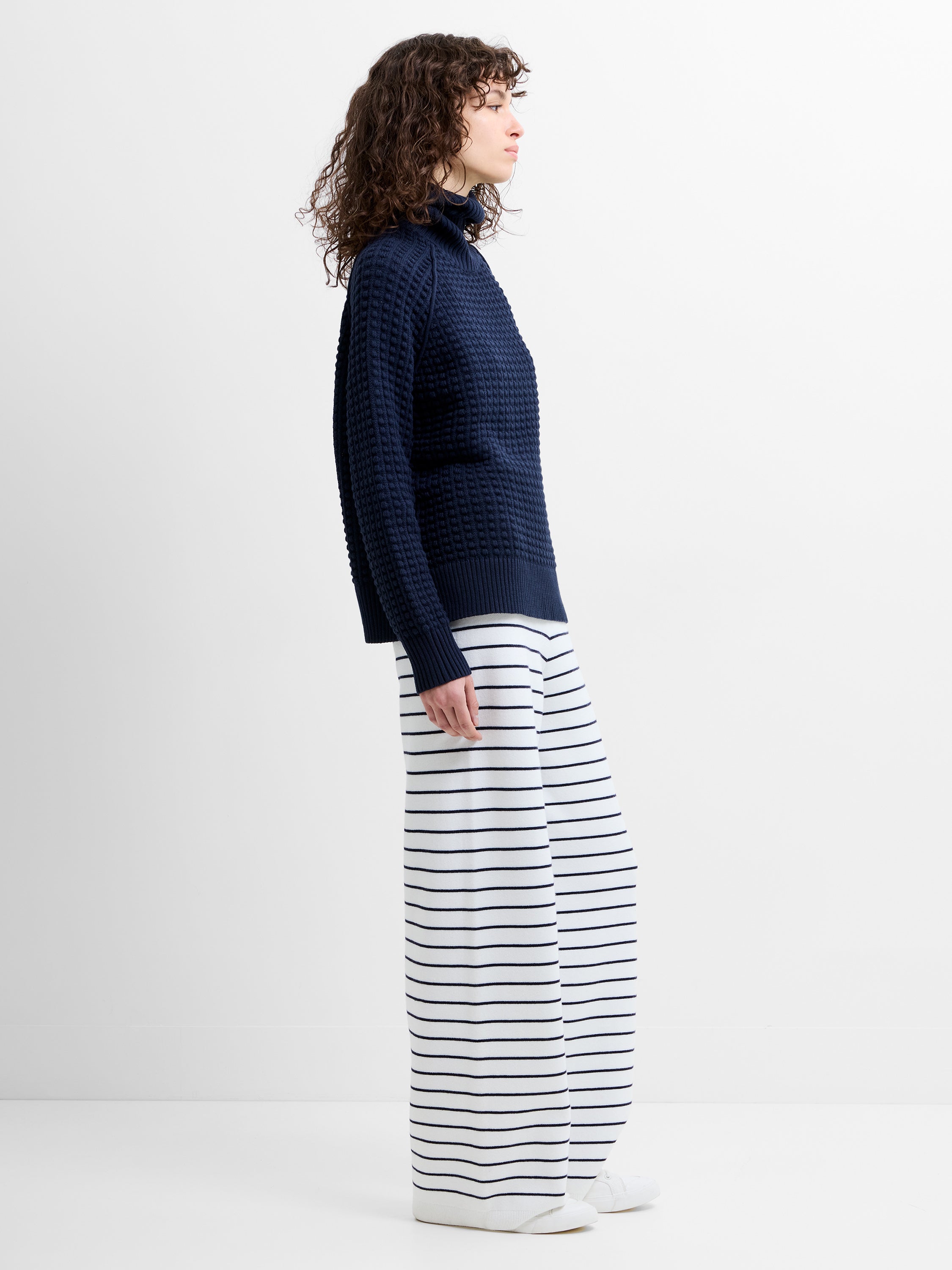 Marley Knit Striped Wide Leg Trousers