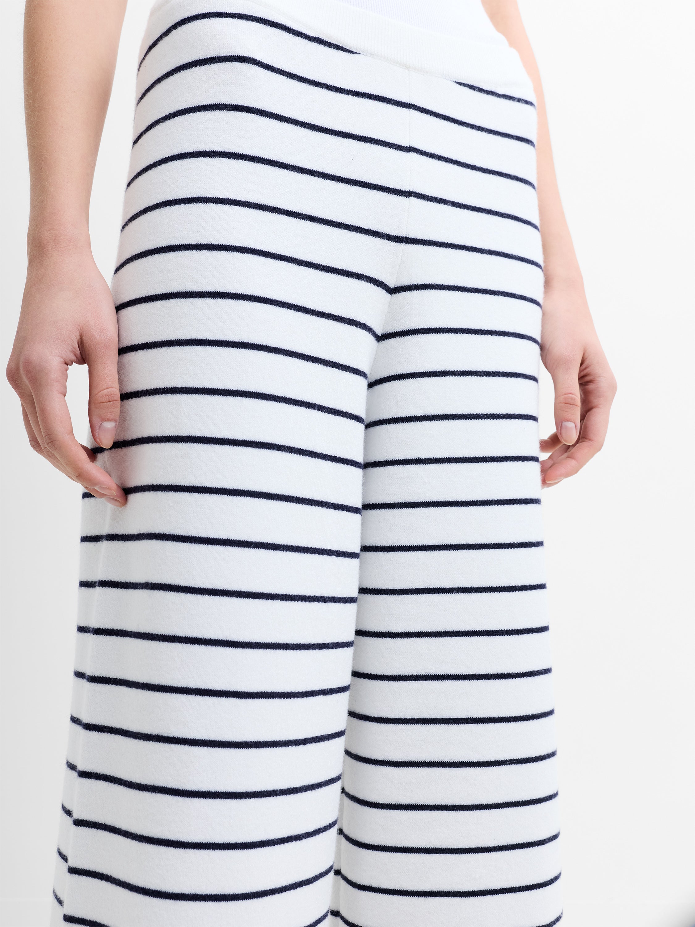 Marley Knit Striped Wide Leg Trousers